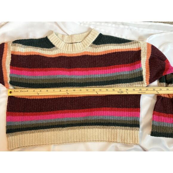 American Eagle Striped Cropped Sweater Women Small - Picture 4 of 6